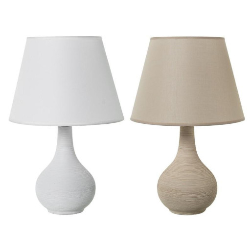 Set 4 lamparas sobremesa blanco, beige y marron claro