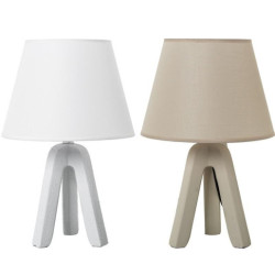 Set 4 lamparas sobremesa blanco, beige y marron claro