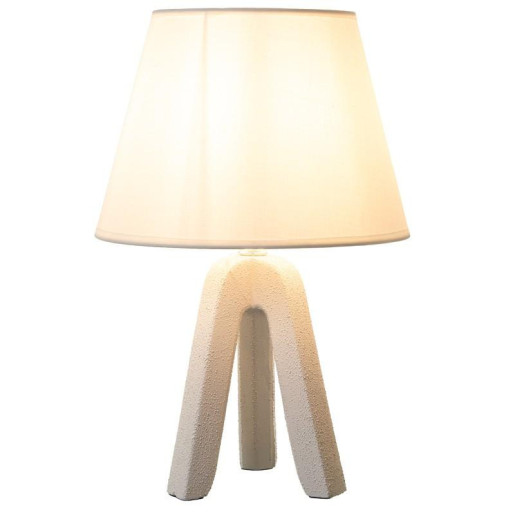 Set 4 lamparas sobremesa blanco, beige y marron claro