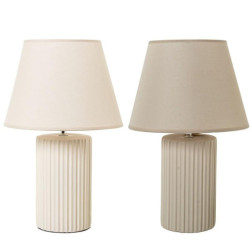 Set 4 lamparas sobremesa blanco, beige y marron claro
