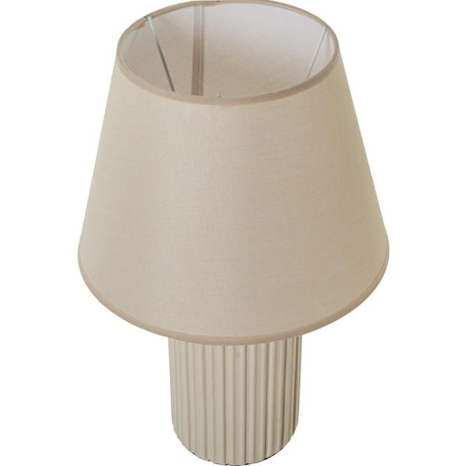 Set 4 lamparas sobremesa blanco, beige y marron claro