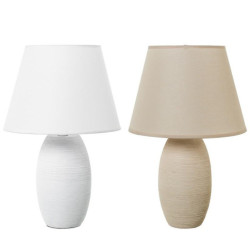 Set 4 lamparas sobremesa blanco, beige y marron claro