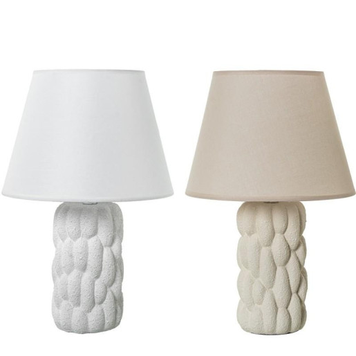 Set 4 lamparas sobremesa blanco, beige y marron claro