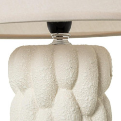 Set 4 lamparas sobremesa blanco, beige y marron claro
