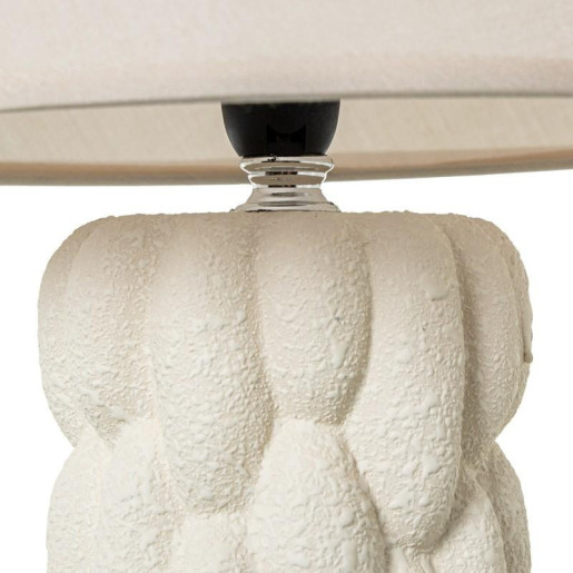 Set 4 lamparas sobremesa blanco, beige y marron claro