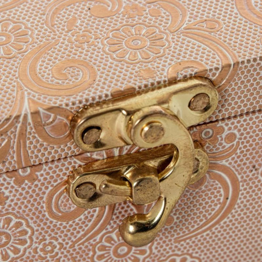 Joyero blanco y dorado