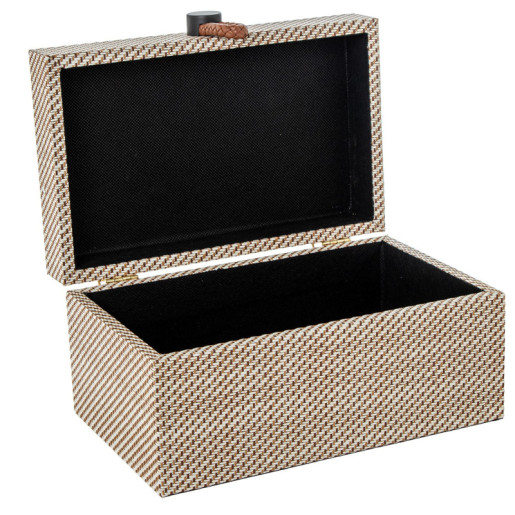 Set 2 joyeros beige y café