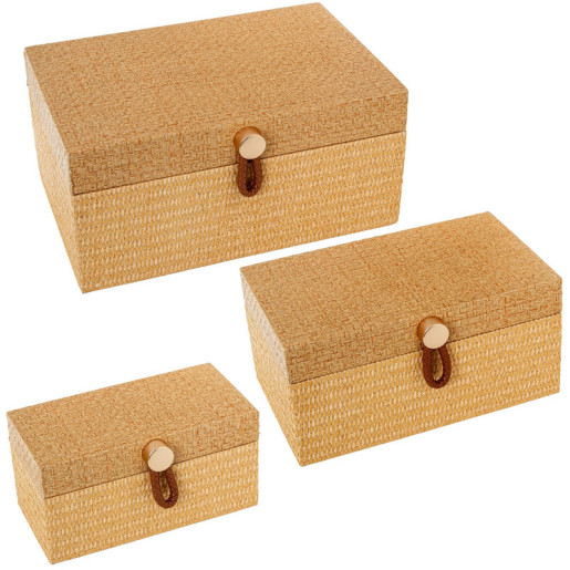 Set 3 cajas beige