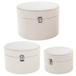 Set 3 cajas blanco hueso