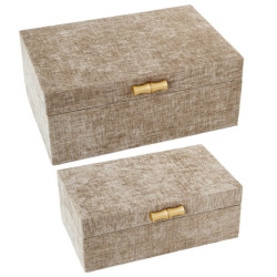 Set 2 cajas gris topo