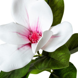 Planta artificial verde y blanco