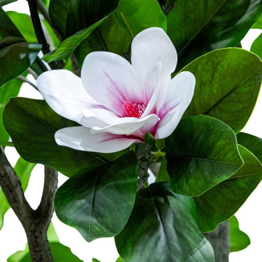 Planta artificial verde y blanco