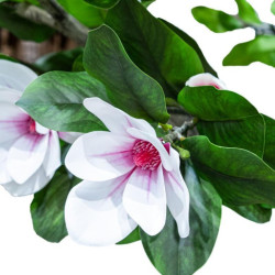 Planta artificial verde y blanco