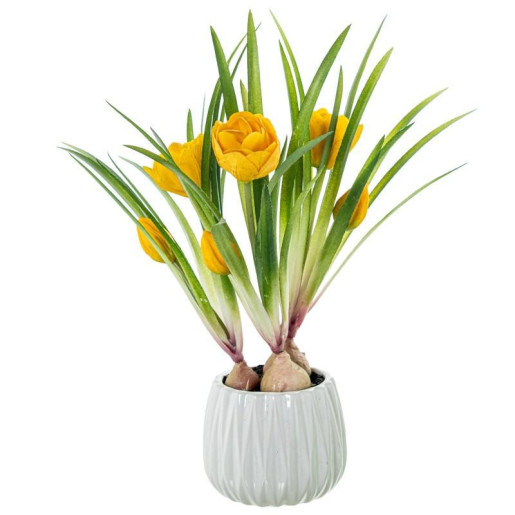 Tulipanes artificiales  amarillo