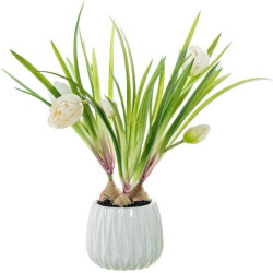 Tulipanes artificiales  blanco