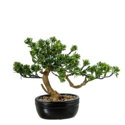 Bonsai artificial verde y marron
