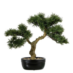 Bonsai artificial verde y marron