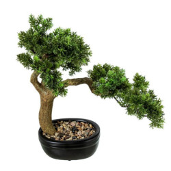 Bonsai artificial verde y marron