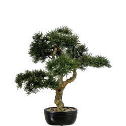 Bonsai artificial verde y marron