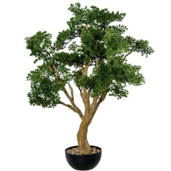 Bonsai artificial verde y marron