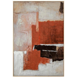 Cuadro lienzo rojo, gris y negro