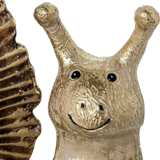 Figura caracol dorado