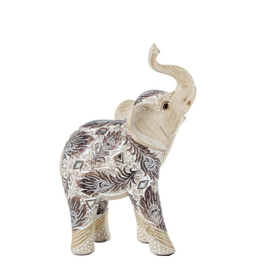 Figura elefante beige y negro