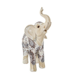 Figura elefante beige y negro