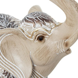 Figura elefante beige y negro