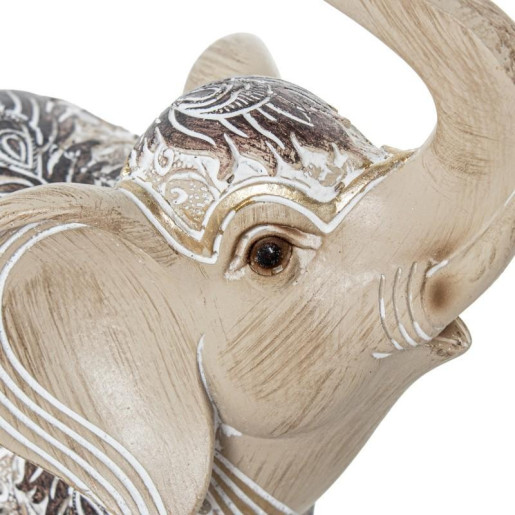 Figura elefante beige y negro