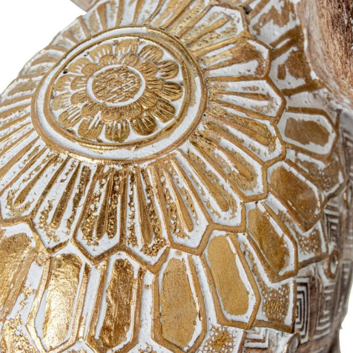 Figura elefante blanco y dorado