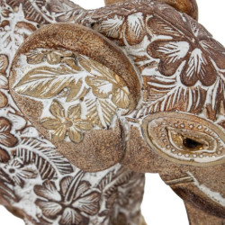 Figura elefante blanco y dorado