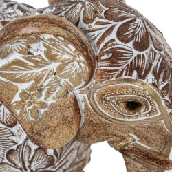 Figura elefante blanco y dorado