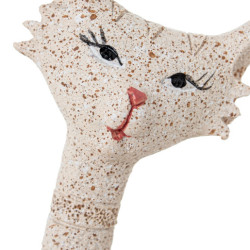 Set 3 figuras gato beige arena