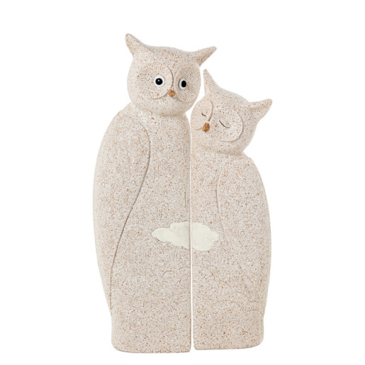 Set 2 figuras gatos beige arena