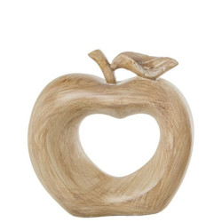Figura manzana beige efecto madera