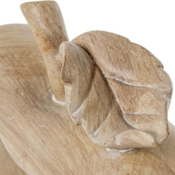 Figura manzana beige efecto madera