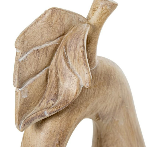 Set 4 figuras pera beige efecto madera
