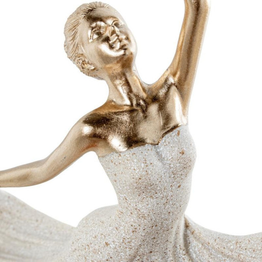 Figura bailarina beige arena y dorado