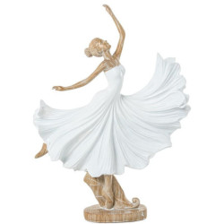 Figura bailarina blanco y beige
