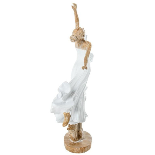 Figura bailarina blanco y beige