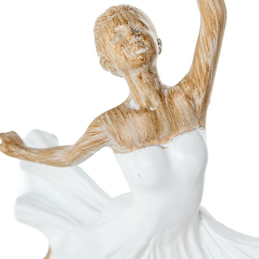 Figura bailarina blanco y beige