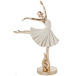 Figura bailarina beige arena y dorado