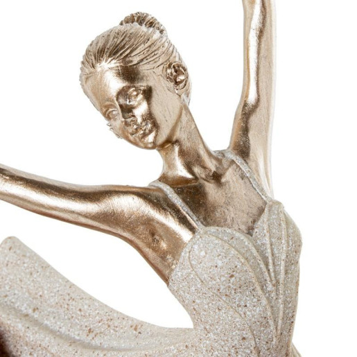 Figura bailarina beige arena y dorado