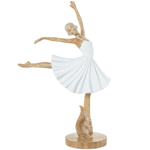 Figura bailarina blanco y beige