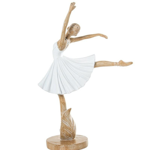 Figura bailarina blanco y beige