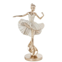 Figura bailarina beige arena y dorado