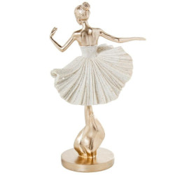 Figura bailarina beige arena y dorado
