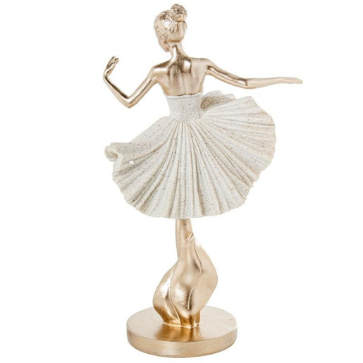 Figura bailarina beige arena y dorado