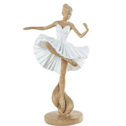 Figura bailarina blanco y beige